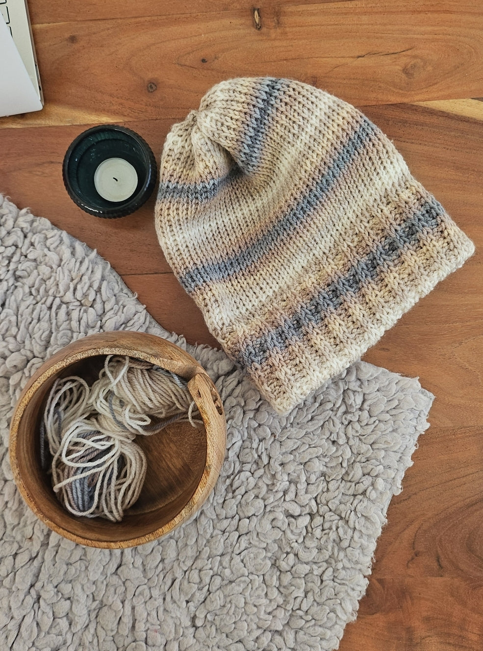 Tuna Tunisian Crocheted Beanie